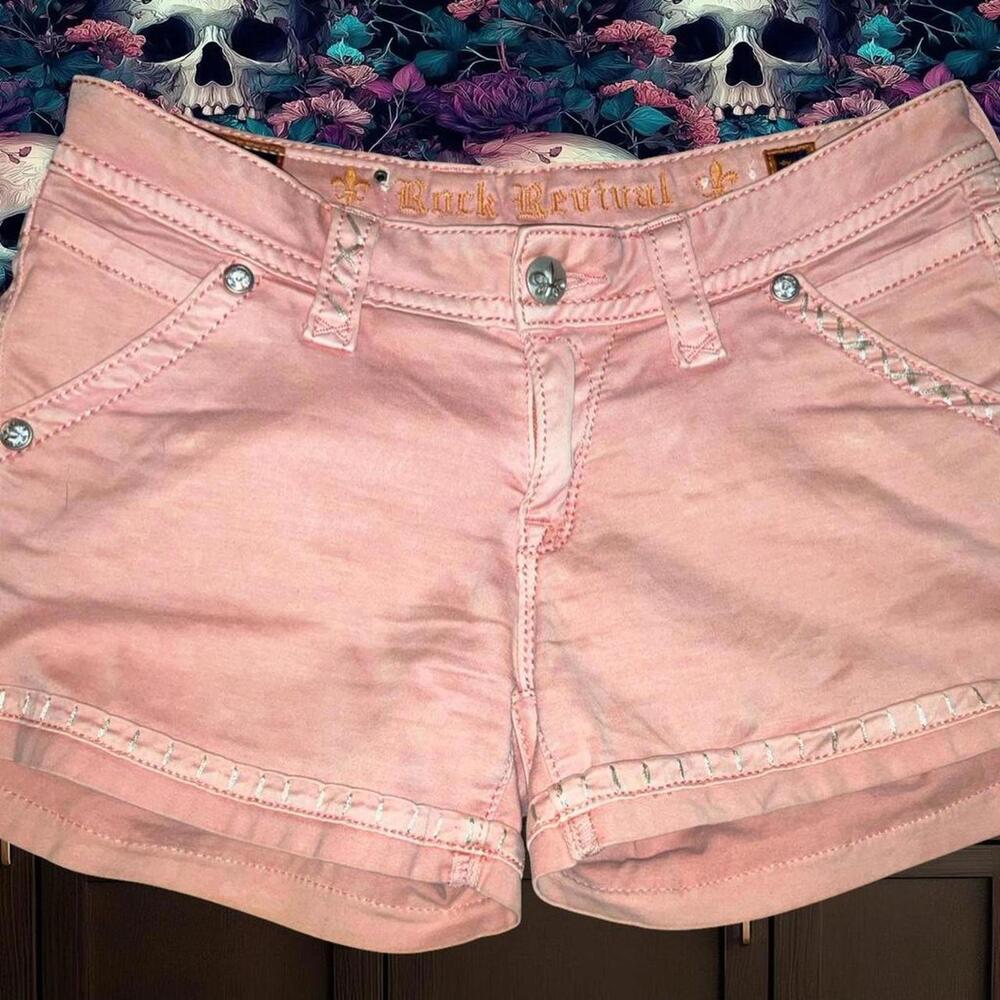 Pink Rock Revival jean high quality Shorts